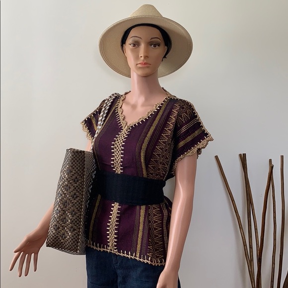 Mexican Tunic Made on a Treadle Loom. Hippie-Boho. - Picture 8 of 8